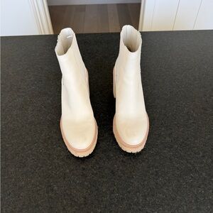 Dolce Vita Cream Ankle Booties